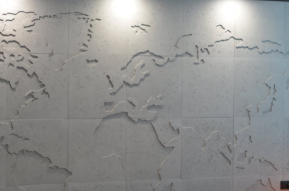 Loft System Concrete Map Of The World